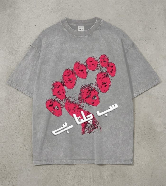 JAIDA PAE JAAN- Acid wash essential t shirt